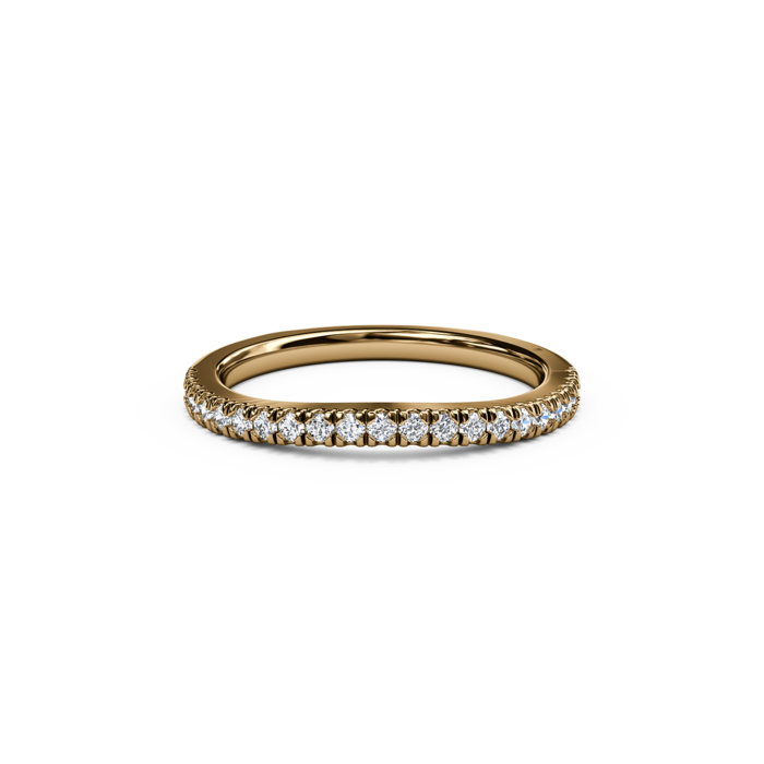 Yellow Gold Prong Set Diamond Wedding Band