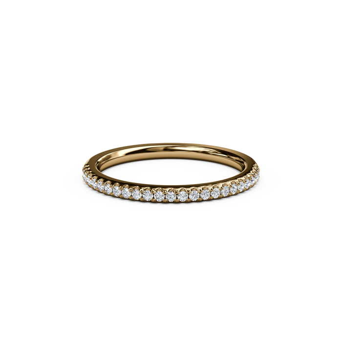 Yellow Gold Diamond Half-Way Wedding Band