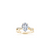 The Studio Collection Pear Shape Center Diamond Crossover Engagement Ring