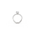 The Studio Collection Round Center Diamond and Diamond Shank Engagement Ring