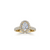 The Studio Collection Oval Diamond Halo Pavé Shank Engagement Ring