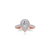 The Studio Collection Pear Shape Diamond Halo Pavé Shank Engagement Ring
