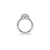 The Studio Collection Princess Cut Diamond Halo Pavé Shank Engagement Ring