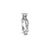 The Studio Collection 14K White Gold Cushion Cut Diamond Twist Shank Engagement Ring