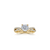 The Studio Collection 14K White Gold Cushion Cut Diamond Twist Shank Engagement Ring