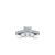 The Studio Collection Cushion Cut Diamond Shank Accent Engagement Ring