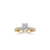 The Studio Collection Pear Shape Diamond Shank Accent Engagement Ring