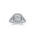 The Studio Collection Princess Cut Diamond Double Halo Split Shank Engagement Ring