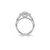 The Studio Collection Princess Cut Diamond Double Halo Split Shank Engagement Ring