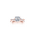 The Studio Collection Cushion Center Diamond Crossover Engagement Ring