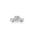 The Studio Collection Cushion Center Diamond Crossover Engagement Ring