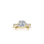 The Studio Collection Cushion Center Diamond Crossover Engagement Ring