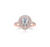 The Studio Collection Pear Shape Center Diamond and Diamond Double Halo Engagement Ring