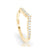 Side View of Yellow Gold Prong Set Curved Wedding Band