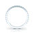 Prong Set Diamond Half-Way Wedding Band Side View