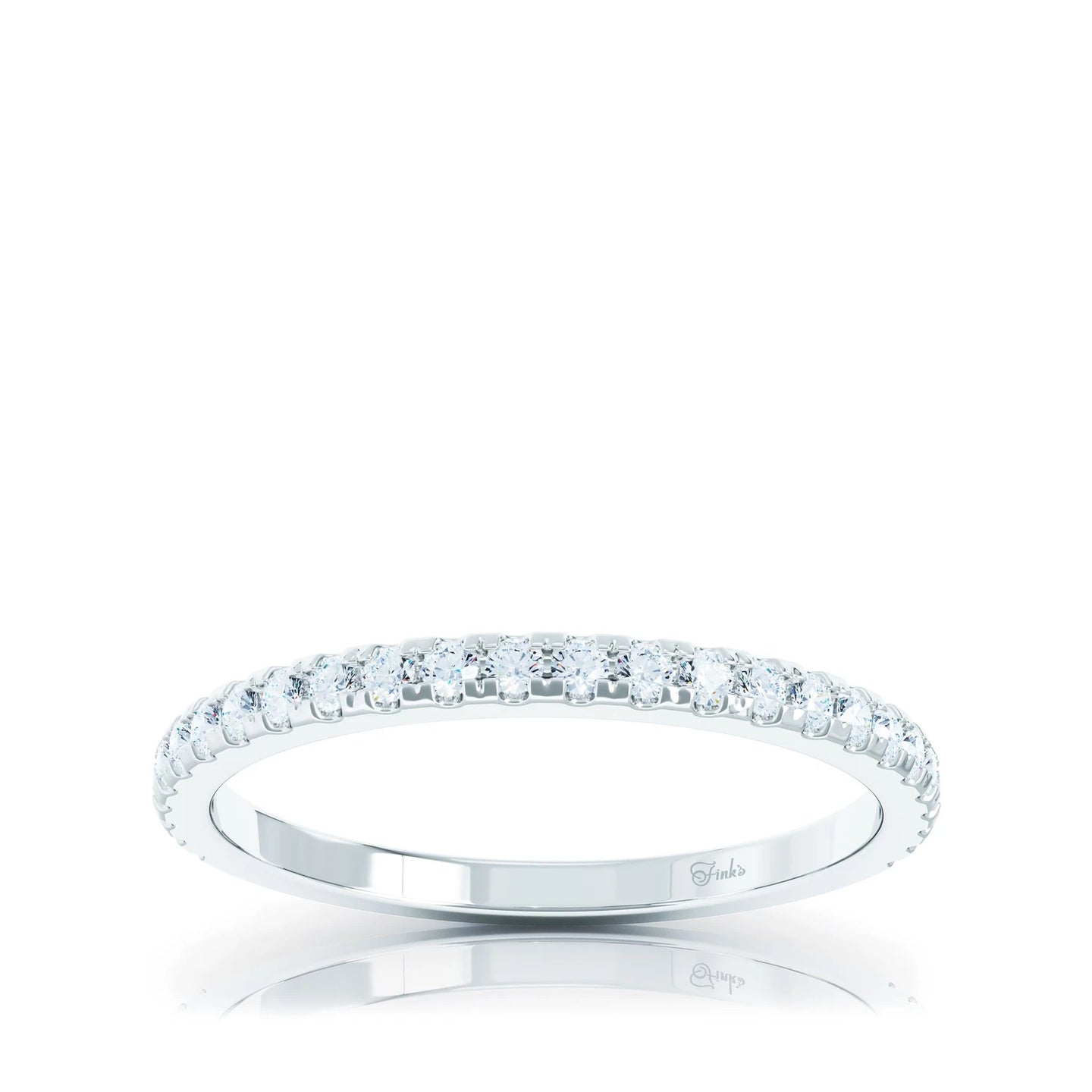 Prong Set Diamond Half-Way Wedding Band