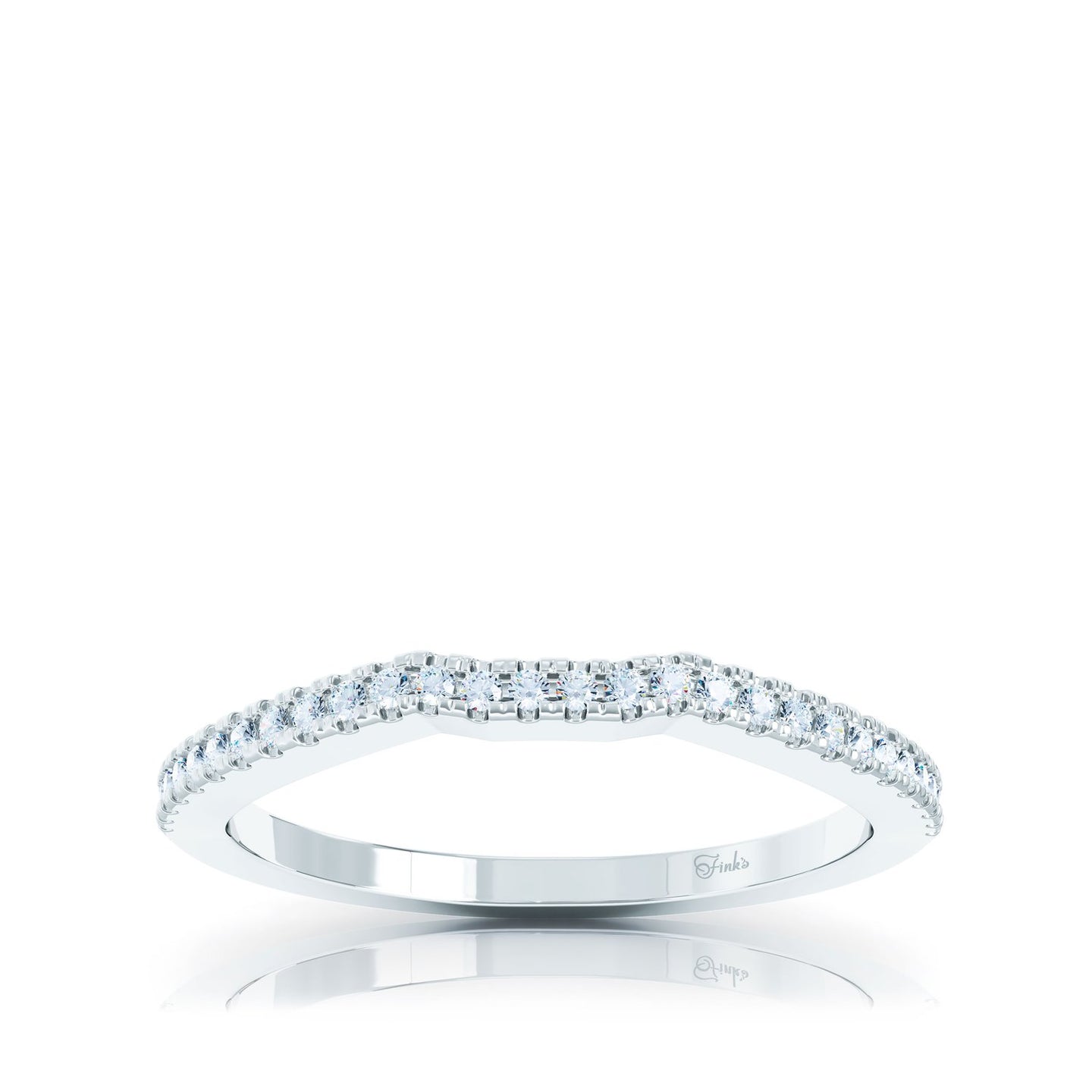 The Studio Collection Diamond Curved Wedding Band