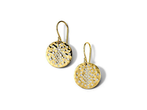 IPPOLITA Stardust Round Crinkle Earrings with Diamonds