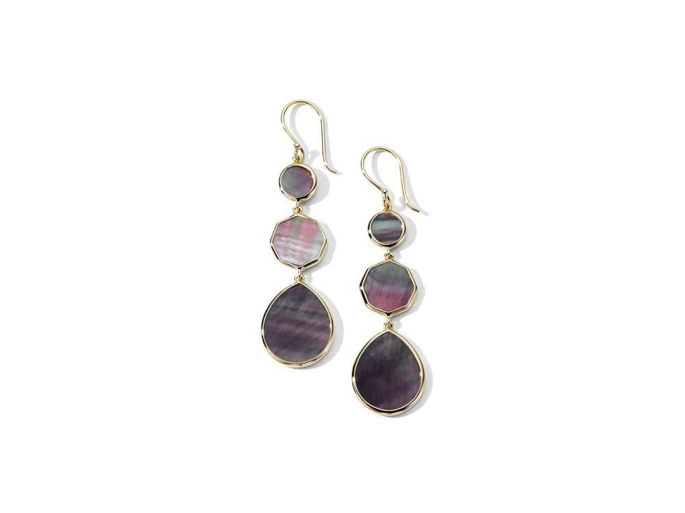 IPPOLITA Polished Rock Candy Crazy 8's Earrings in Black Shell