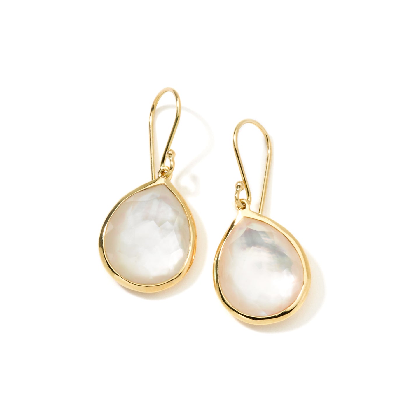 IPPOLITA Rock Candy Medium Teardrop Earrings in Rock Crystal & Mop Doublet
