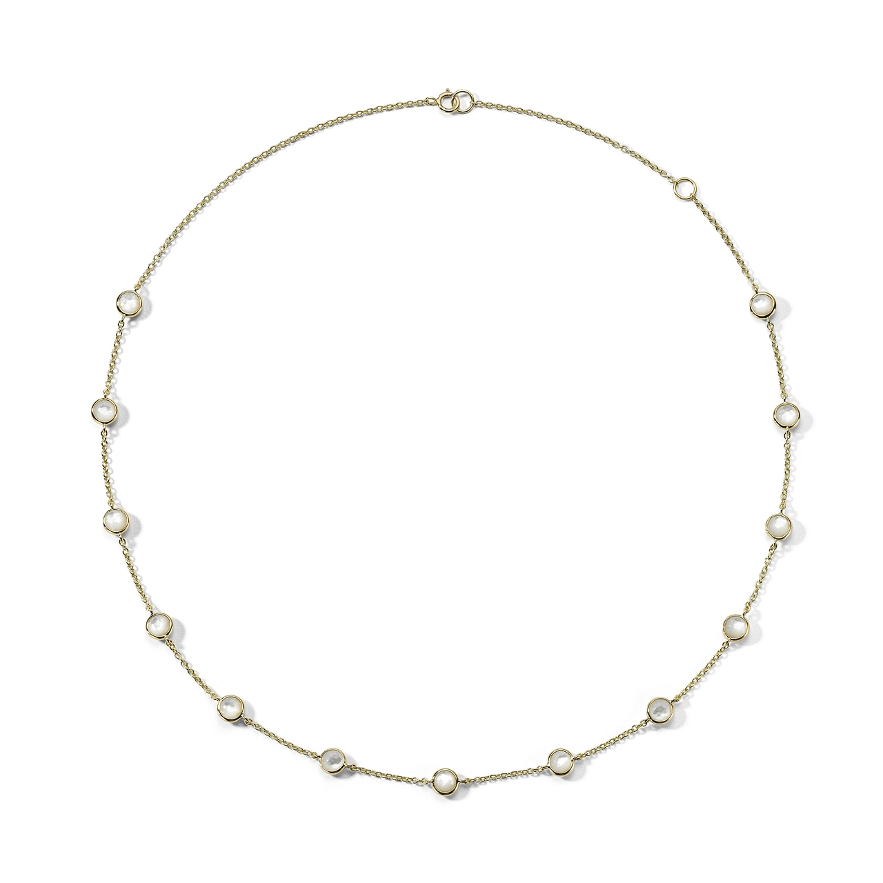 IPPOLITA Lollipop 13 Stone Station Necklace in Mother Of Pearls Slice 16
