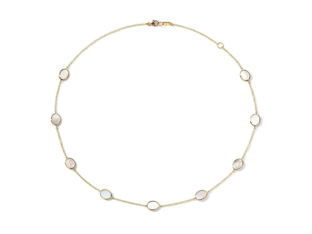 IPPOLITA Polished Rock Candy Yellow Gold Confetti Necklace in Mother-of-Pearl