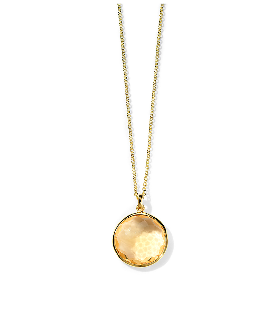  IPPOLITA Lollipop 18K Yellow Gold Medium Pendant Necklace in Honey Citrine
