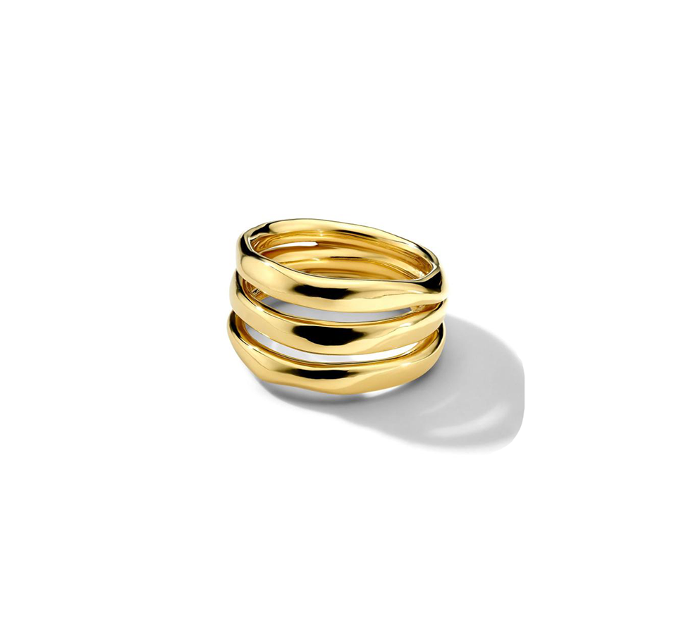 IPPOLITA Classico 18K Yellow Gold Triple-Band Squiggle Ring