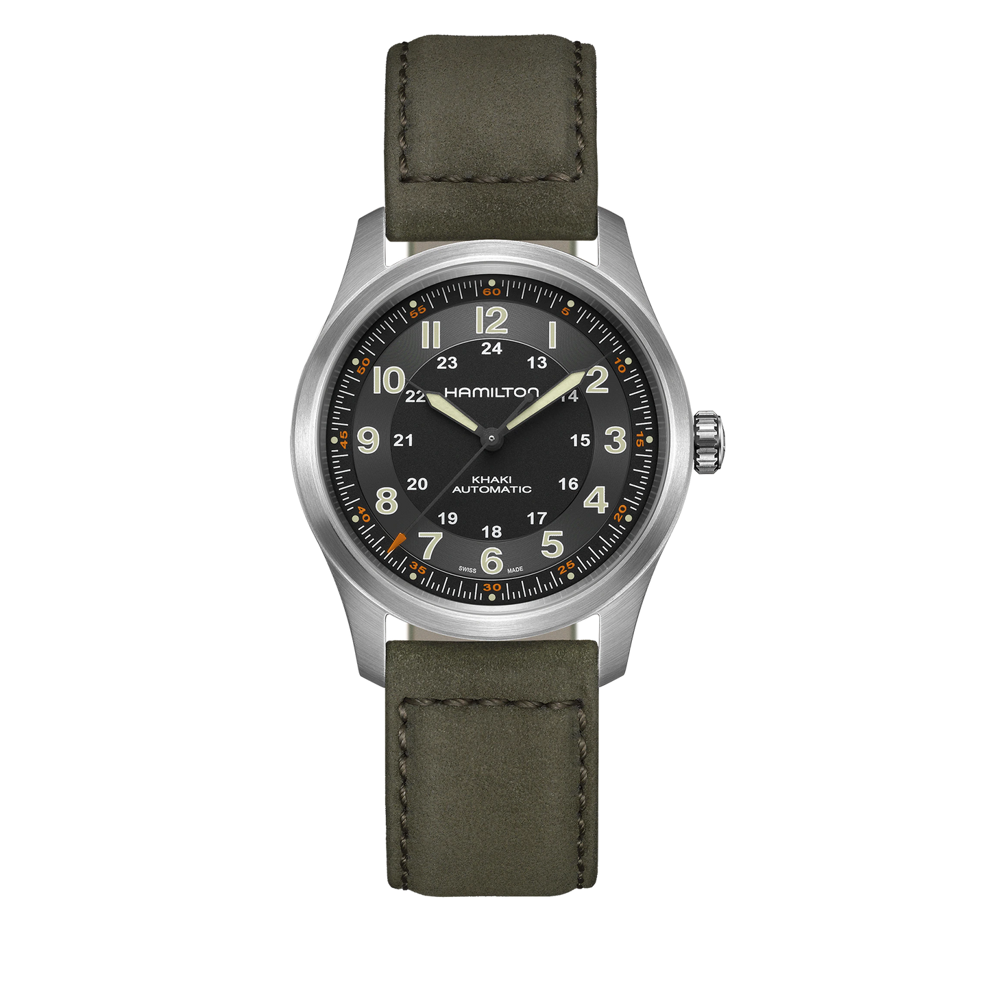 Hamilton Khaki Field Titanium Auto Watch with Leather Strap