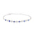 Sabel Collection 18K White Gold Round Sapphire and Round Diamond Medium Partway Bracelet