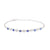 Load image into Gallery viewer, Sabel Collection 18K White Gold Round Sapphire and Round Diamond Medium Partway Bracelet