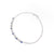 Sabel Collection 18K White Gold Round Sapphire and Round Diamond Medium Partway Bracelet