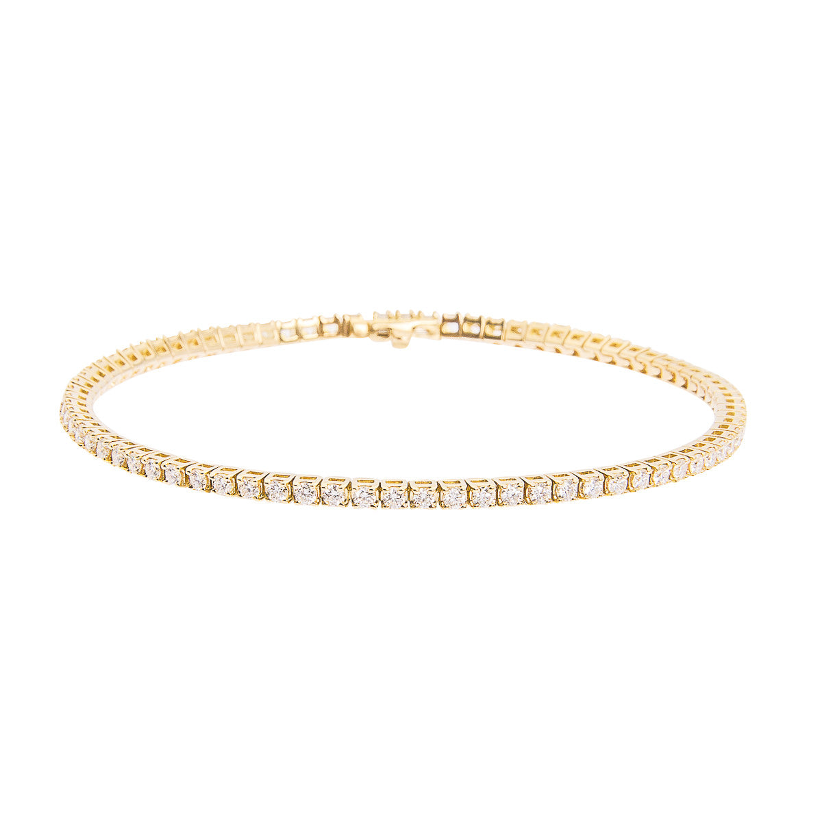 Sabel Collection 18K Yellow Gold Round Diamond Tennis Bracelet