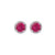 Sabel Collection Birthstone and Diamond Halo Earrings