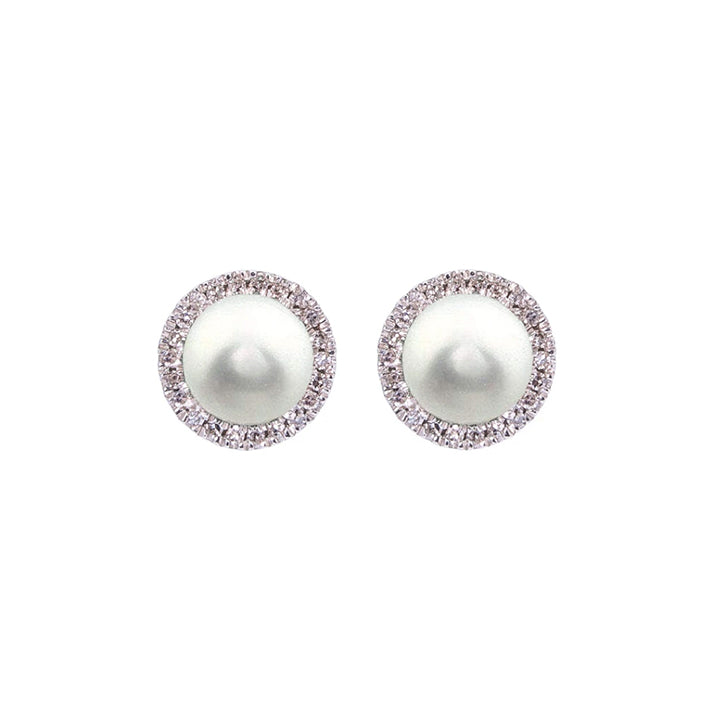 Sabel Collection Birthstone and Diamond Halo Earrings