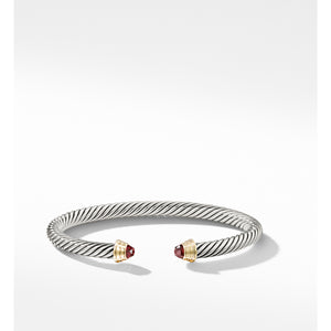 Cable Kids® Birthstone Bracelet with Garnet and 14K Gold, 4mm