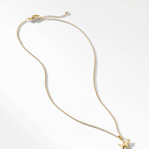 Cable Collectibles® Kids Dog Charm Necklace in 18K Gold with Diamonds