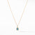 Cable Collectibles® Kids Teardrop Charm Necklace with Blue Topaz in 18K Gold
