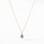 Load image into Gallery viewer, Cable Collectibles® Kids Teardrop Charm Necklace with Blue Topaz in 18K Gold