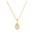Cable Collectibles® Kids Teardrop Charm Necklace with Blue Topaz in 18K Gold