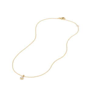 Cable Collectibles® Kids Necklace Birthstone Necklace with Diamond in 18K Gold, 3mm