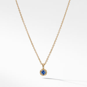 Cable Collectibles® Kids Necklace Birthstone Necklace with Sapphire in 18K Gold, 3mm