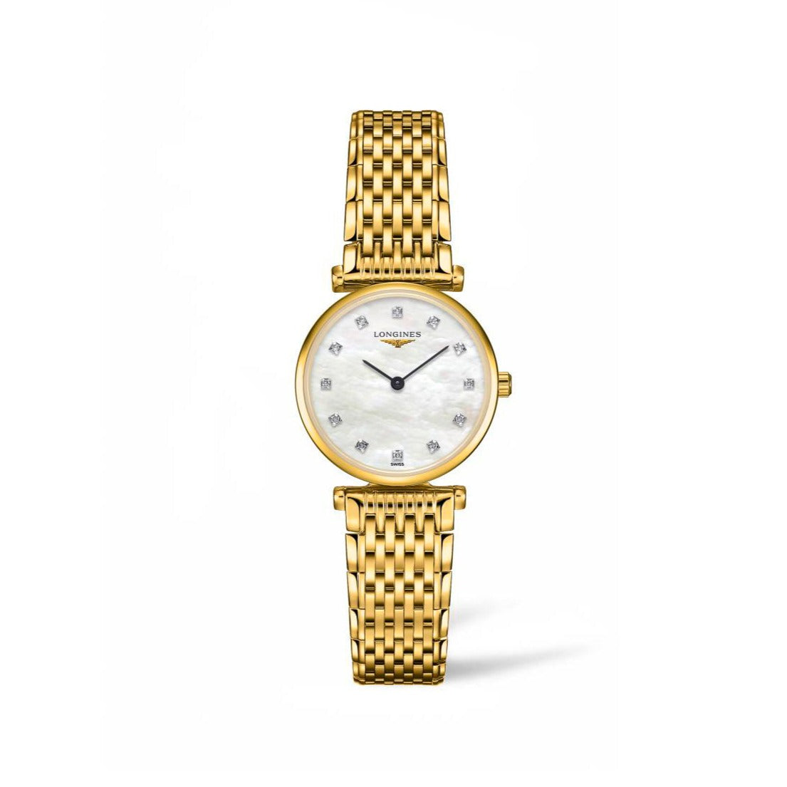 Longines La Grande Classique De Longines Collection 24mm Gold Mother-of-Pearl Dial with Diamonds Ladies' Watch