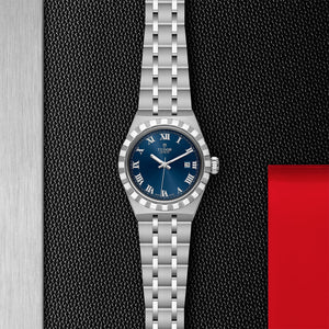 TUDOR Royal Steel Watch with Blue Dial - M28300-0006 at Fink's Jewelers