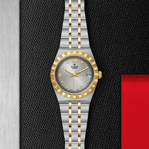 TUDOR Royal Watch with Silver Dial and Diamonds - M28403-0002 at Fink's Jewelers