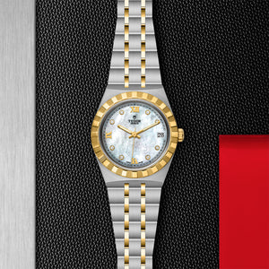 TUDOR Royal Watch with White Mother-of-Pearl Dial and Diamonds - M28403-0007 at Fink's Jewelers