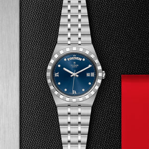 TUDOR Royal Watch with Blue Dial and Diamonds - M28600-0006 at Fink's Jewelers