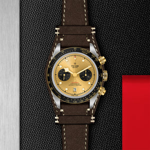 TUDOR Black Bay Chrono S&G Watch with Brown Leather Strap - M79363N-0008 at Fink's Jewelers