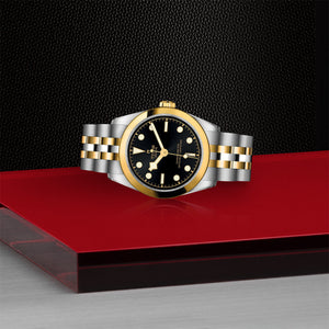 Tudor Black Bay 31 S&G Watch with Black Domed Dial on Side