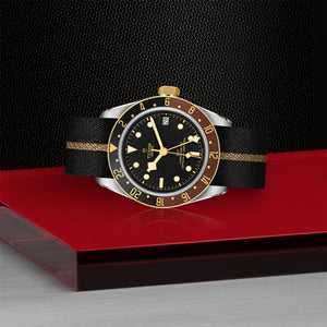 Tudor Black Bay GMT S&G Watch with Fabric Strap on Side